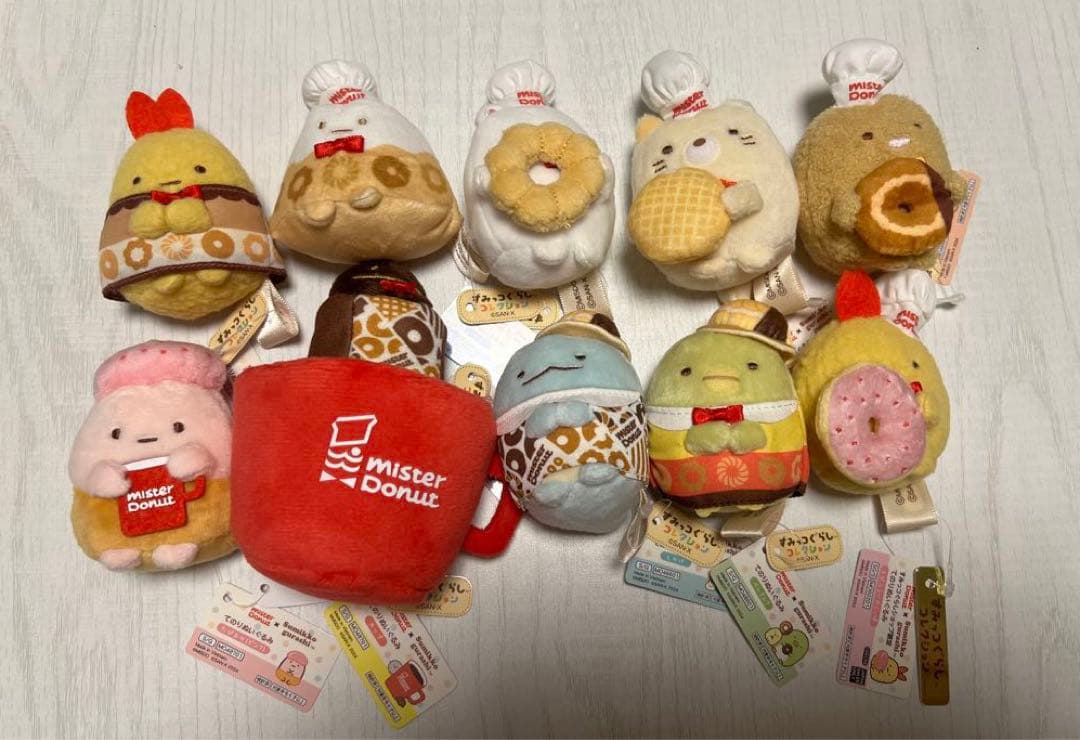 【B】すみっコぐらし　ミスドコラボ　てのりぬいぐるみ他15点セット