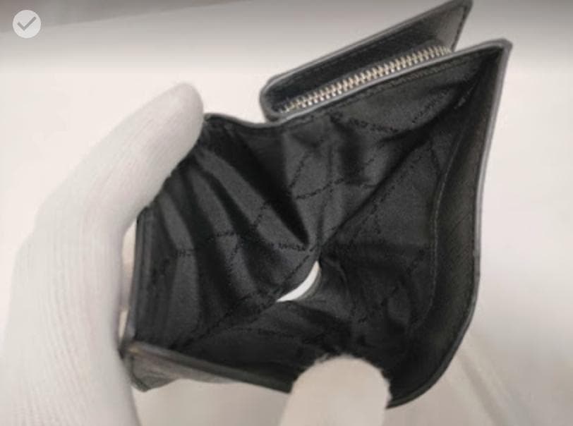 美品 マイケルコース 二つ折り財布 MKシグネチャー ブラック 黒 コンパクト