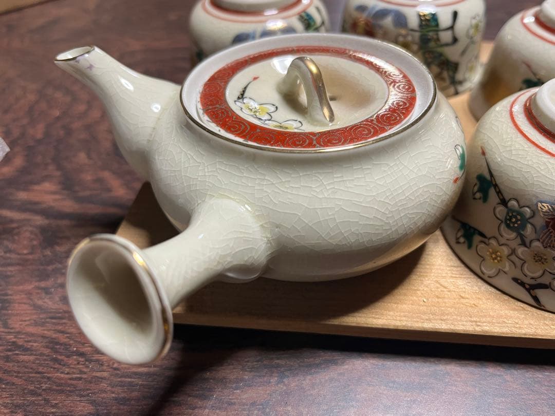 九谷焼 玉苑 玉苑作 茶器 急須 湯飲み 骨董品 11