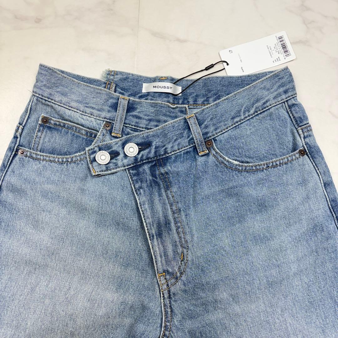 美品！MOUSSY CROSS WAIST WIDE STRAIGH サイズ2