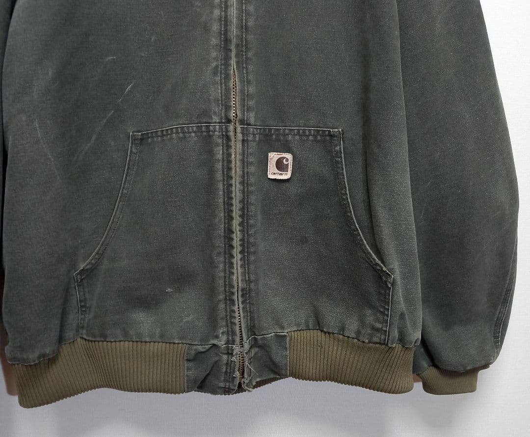 2XL！00s メキシコ製 カーハート モスグリーン アクティブジャケット