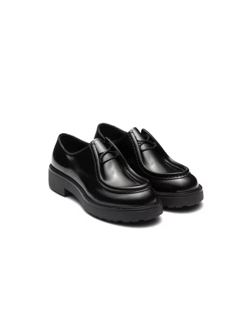正規品　プラダ PRADA ダイアパソン レザーシューズ　革靴　ローファー