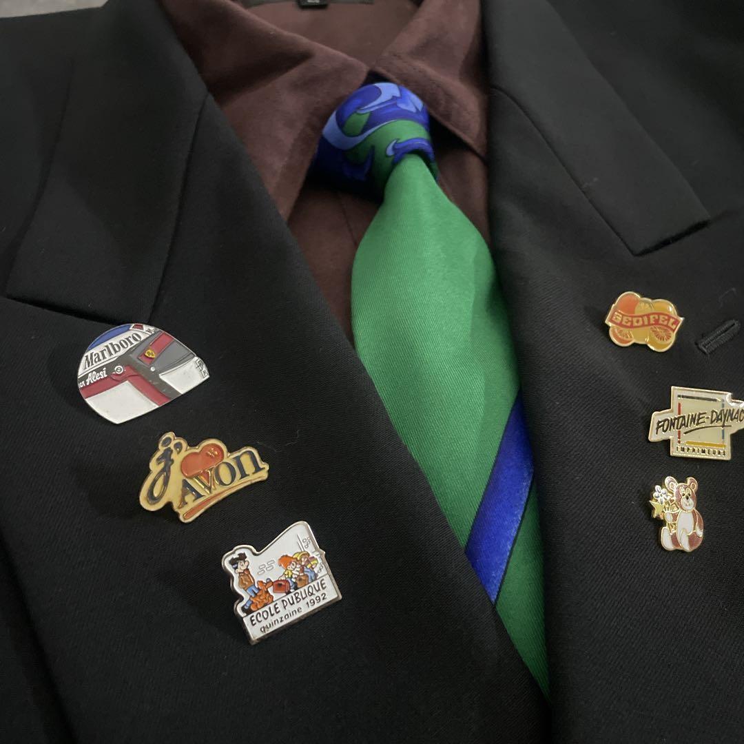 極上ウール ダブルブレストスーツ × GIANNI VERUSACEネクタイ