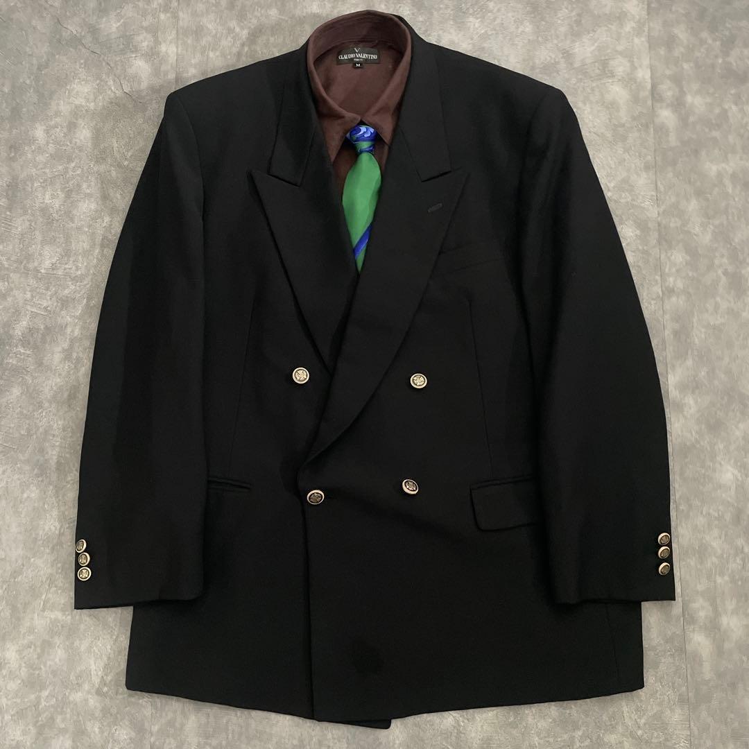 極上ウール ダブルブレストスーツ × GIANNI VERUSACEネクタイ