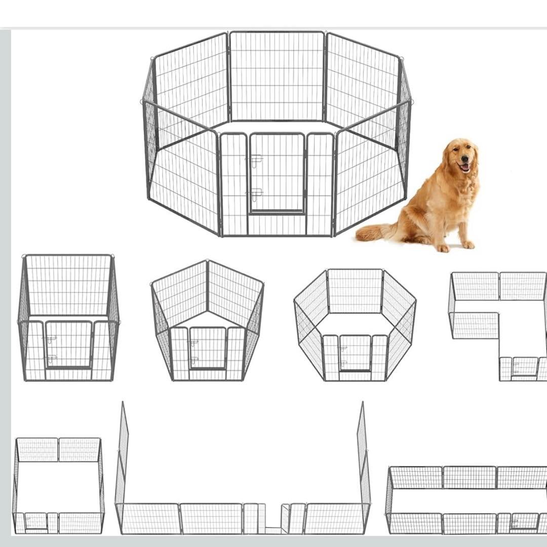 FEANDREA ペットサークル 大型犬用中型犬用 ペットフェンス PPK88G