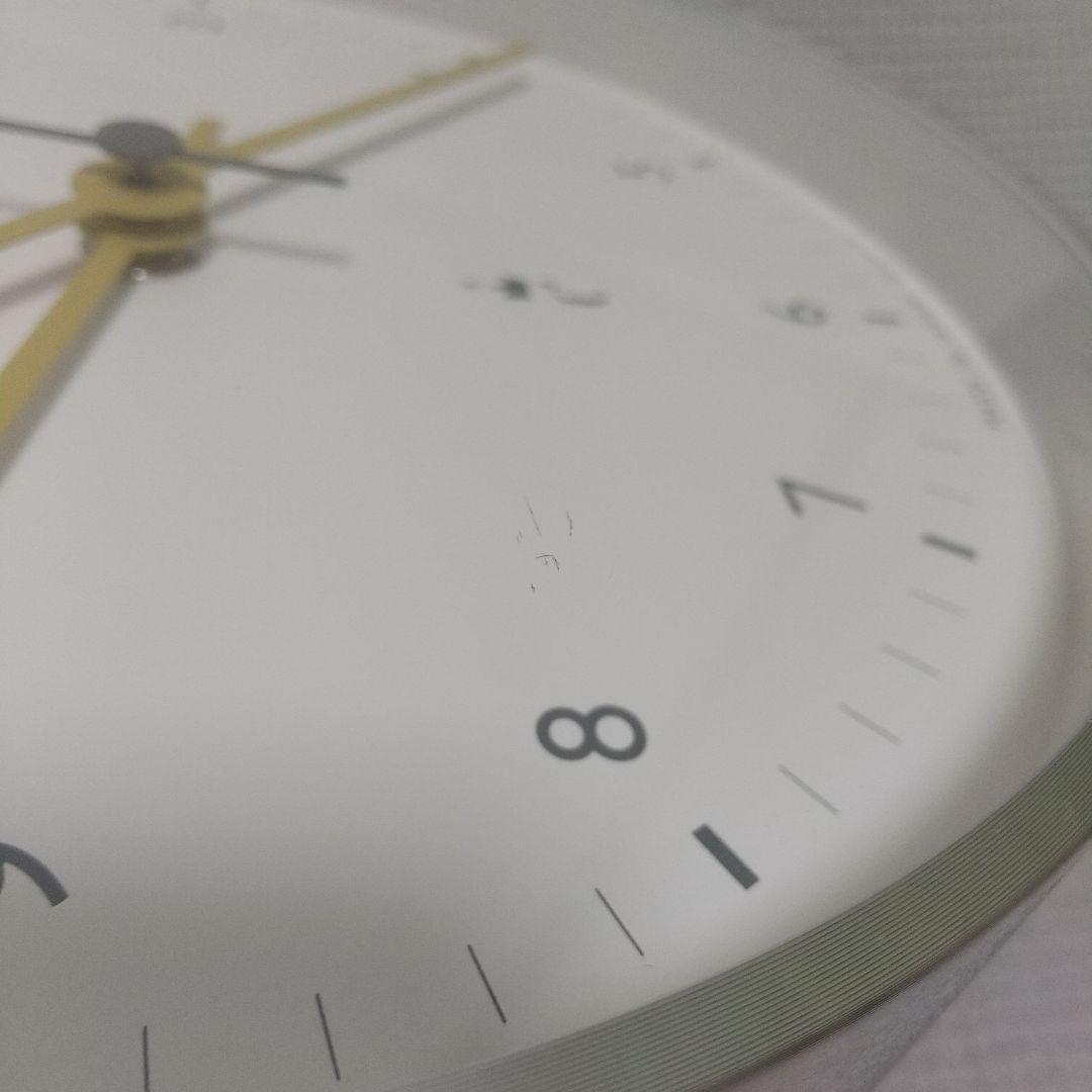 北欧モダン♪定価1万3千円 deuxC ドゥセー 掛け置き電波時計 アルミ製