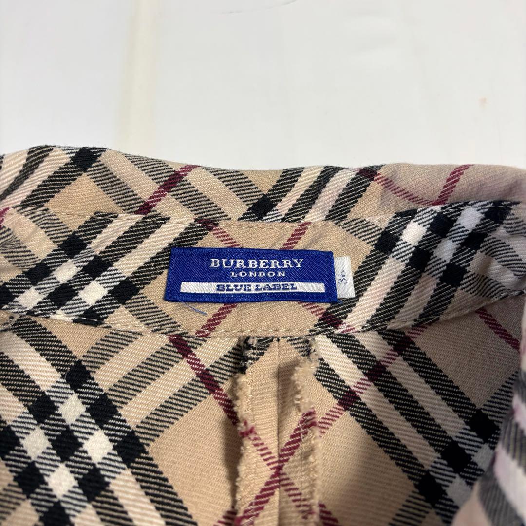 美品バーバリーブルーレーベルノヴァチェック総柄ワンピース正規品BURBERRY