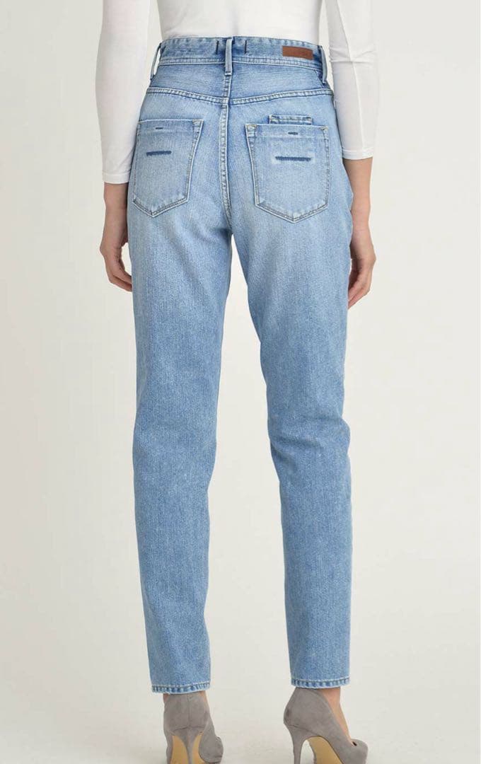 新品 ヤヌーク Trick Denim ハイウエスト スリムテーパードRUTH