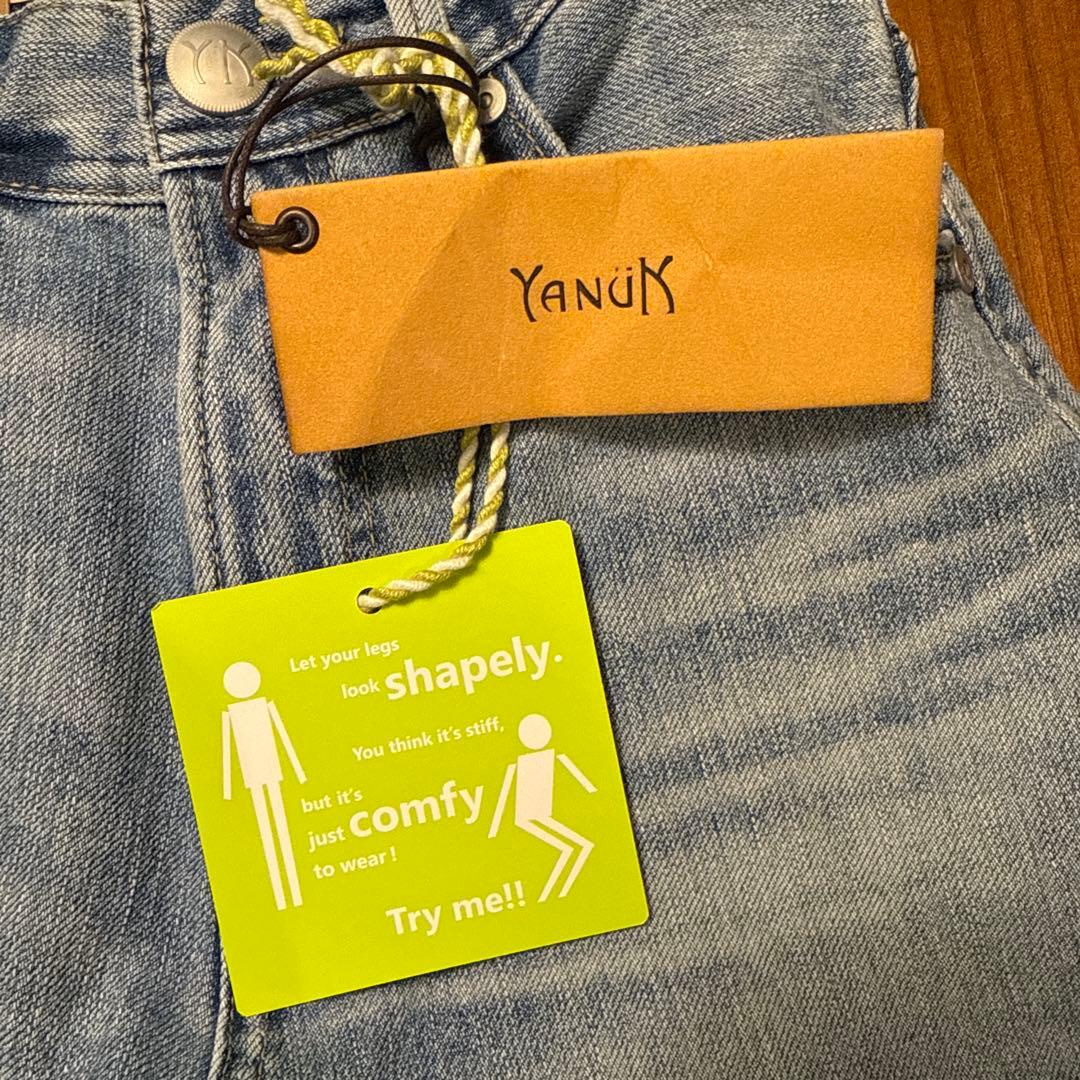 新品 ヤヌーク Trick Denim ハイウエスト スリムテーパードRUTH