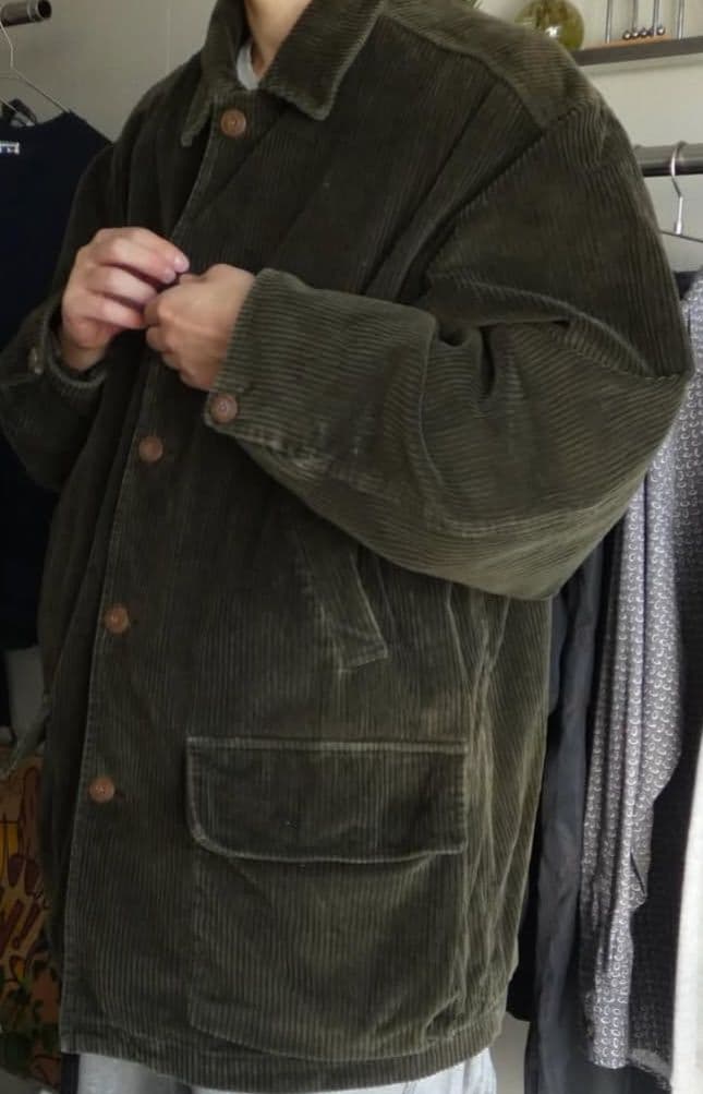 【Eddie Bauer】ブラウン コーデュロイ カバーオール　L　90年代