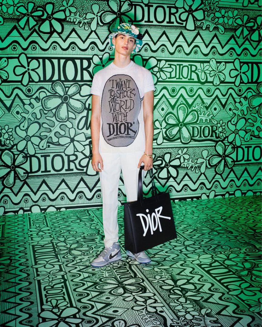 本物 希少 DIOR SHAWN Stussy コラボ ロゴ Tシャツ S 新作
