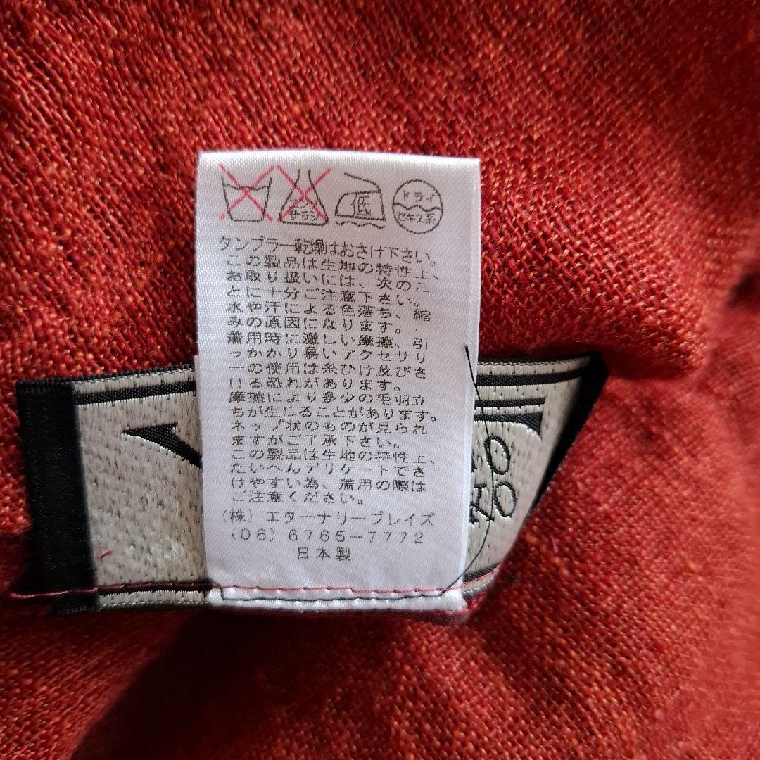 エイココンドウ ノースリーブ リネン デザインワンピース 日本製 42