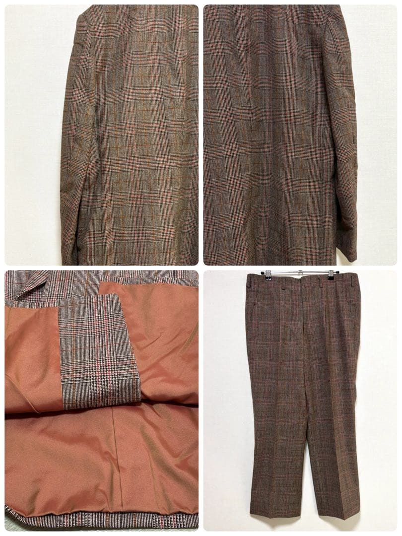 vintage スーツ ダブルジャケット パンツ ブラウン セットアップ菅田将暉