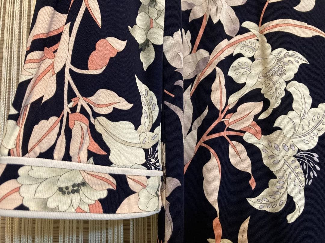 ♡レオナール美品♡花柄 七分袖ワンピース