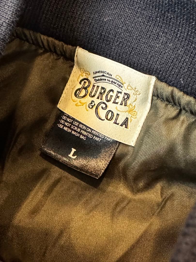 バーガーアンドコーラBurger & Cola MA-1 L ネイビー