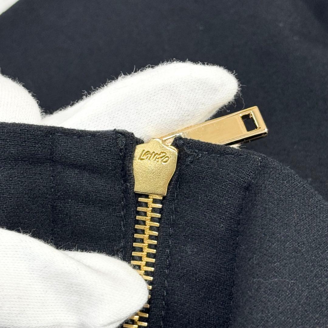 GUCCI トムフォード期 レザー ジップ ロングスカート 黒 カシミヤ 38