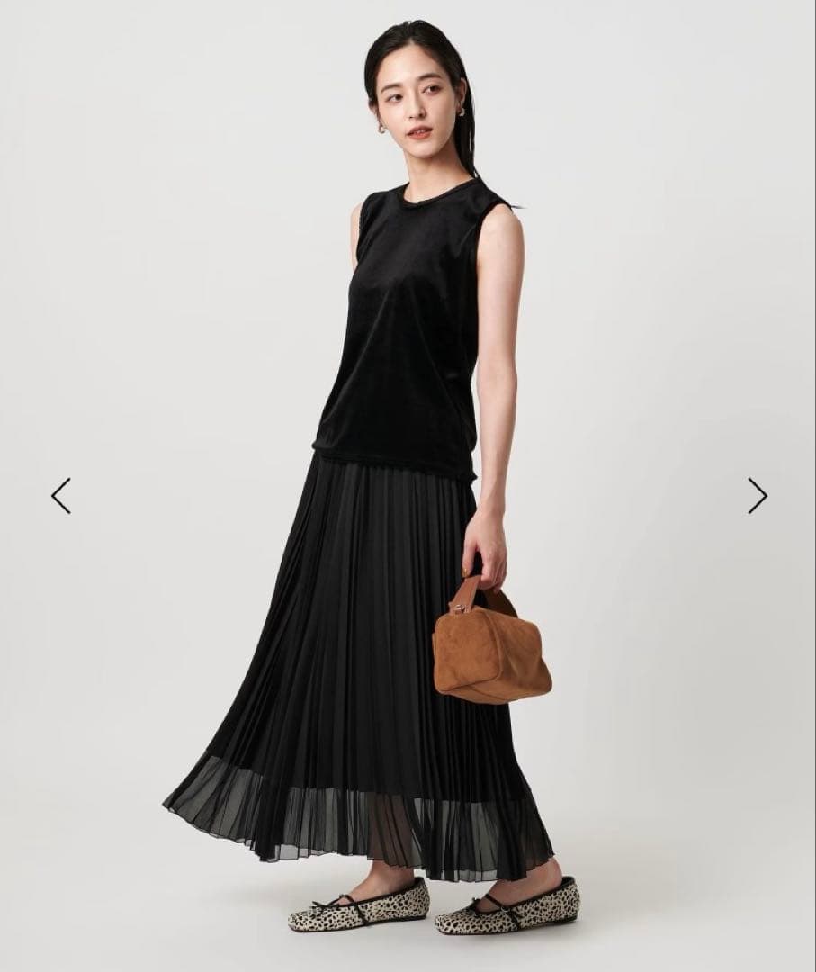新品UNITED ARROWS シアー コンビプリーツスカート