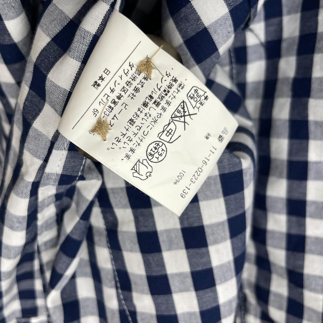 BEAMS PLUS (he) 日本製 シャツジャケット 3ボタン ギンガム 紺