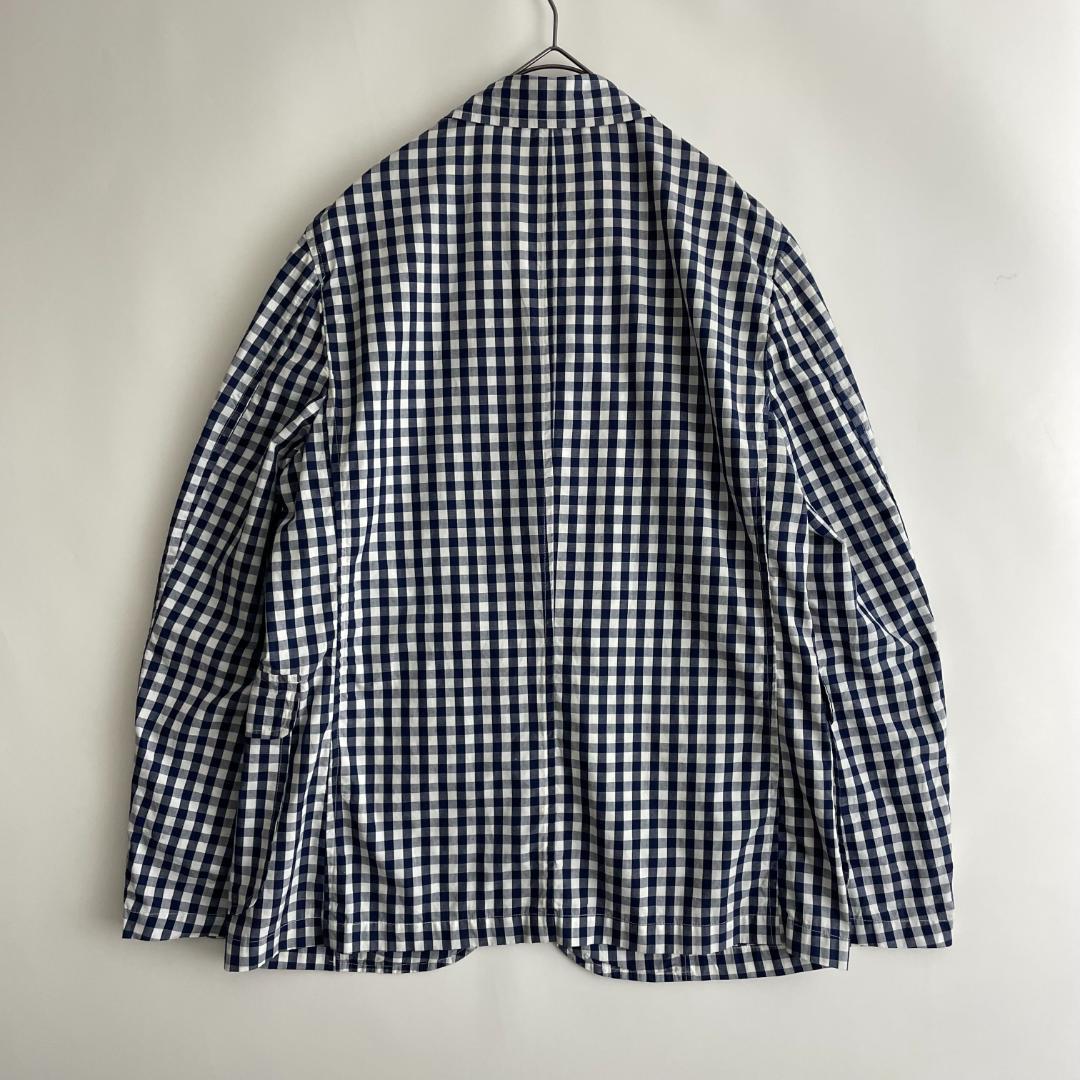 BEAMS PLUS (he) 日本製 シャツジャケット 3ボタン ギンガム 紺