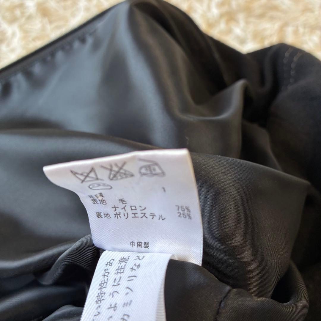 23区 キーネック ステッチワンピース ブラック 大きいサイズ 46