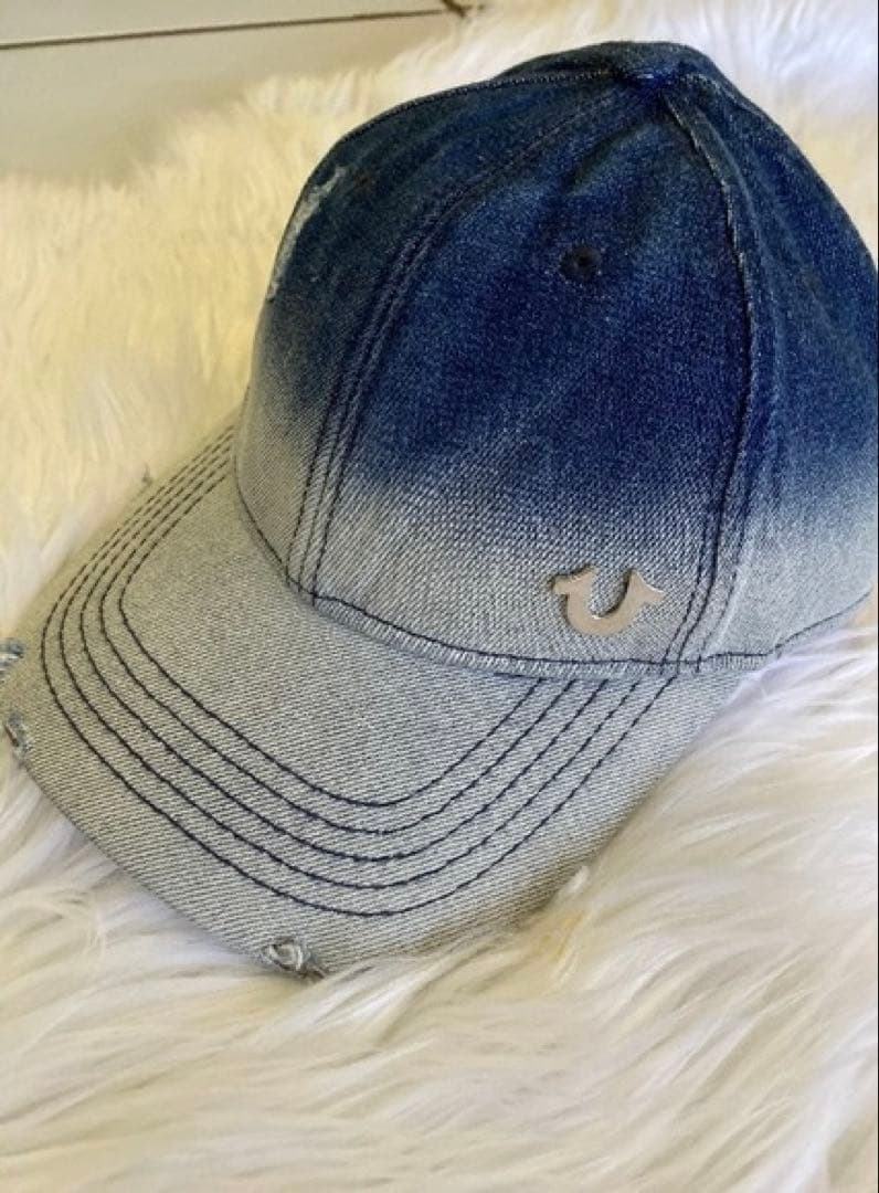 True religion グラデーションデニムキャップ