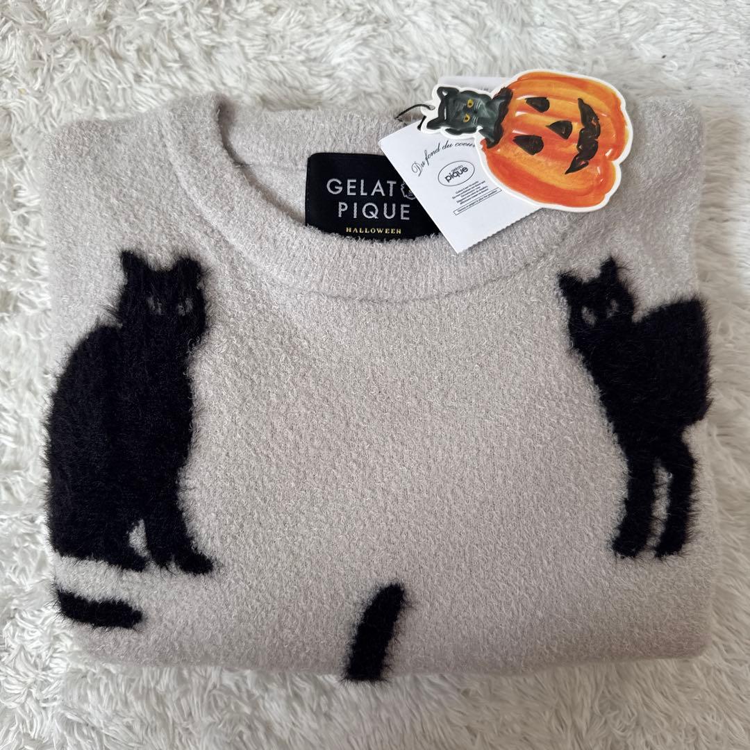 完売　ジェラートピケ　クロネコ　猫　ワンピース　ドレス　ハロウィン限定