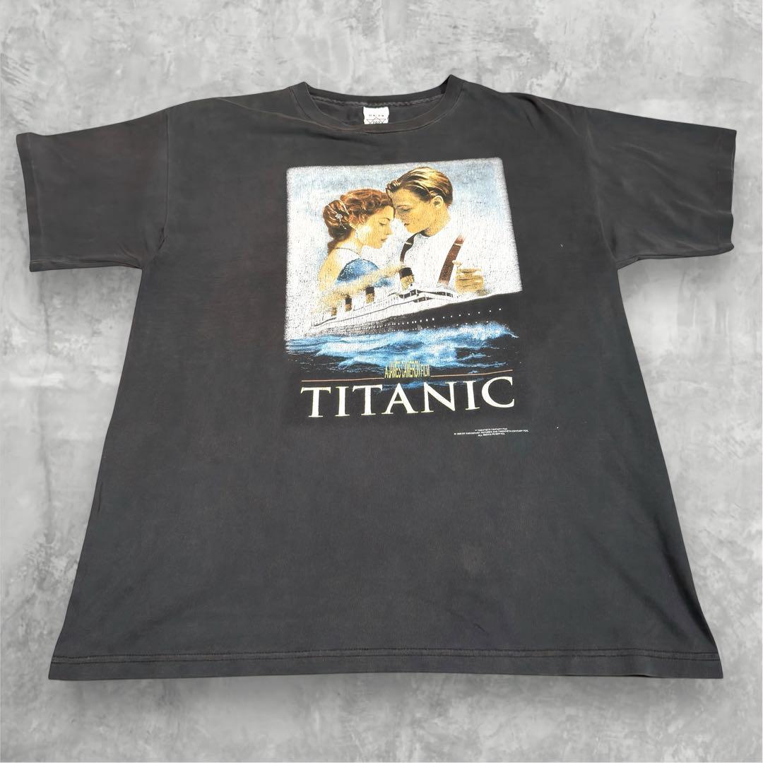 90s Titanic タイタニック 映画 ムービー プリント Tシャツ