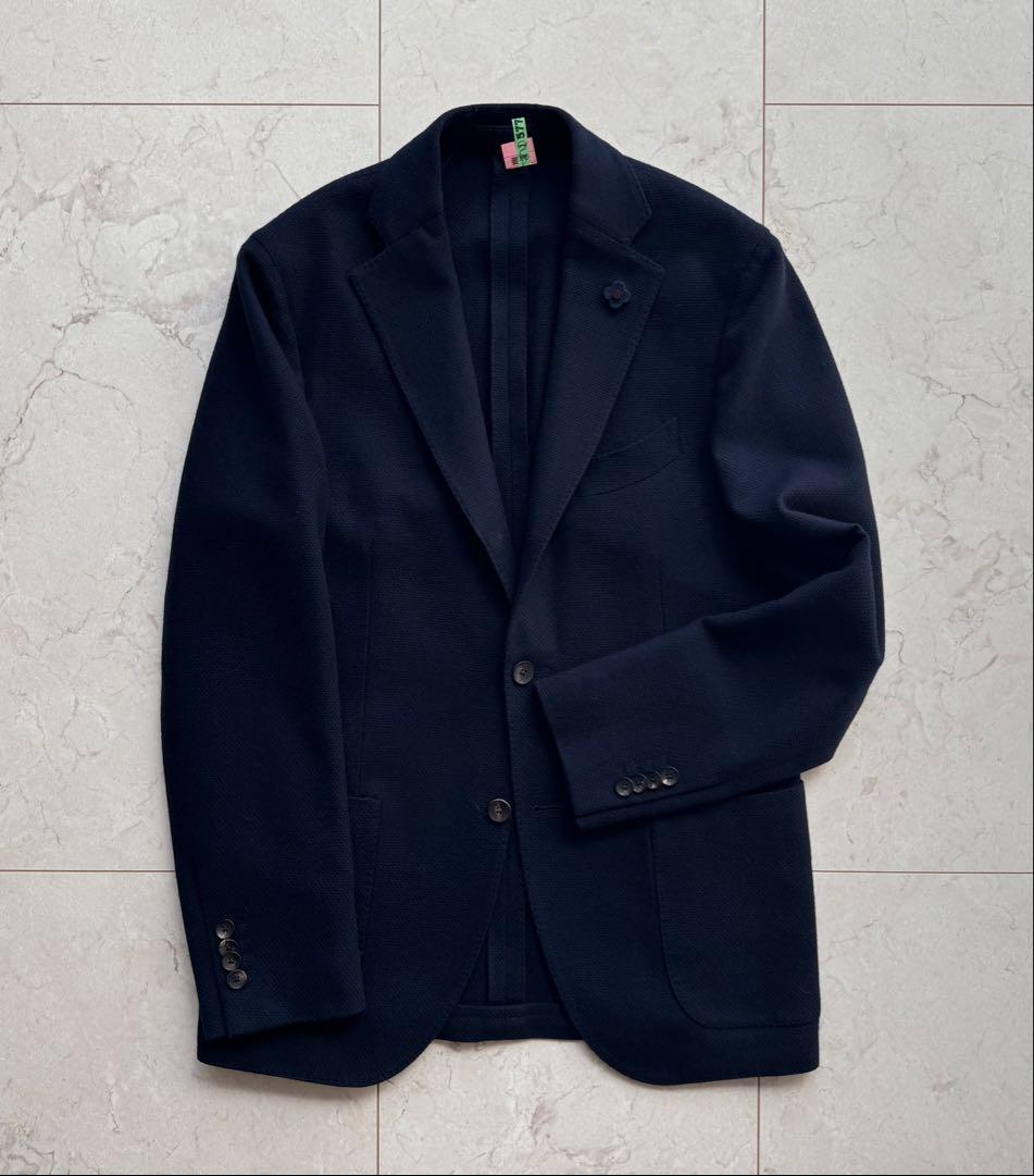 【極美品・未使用級】LARDINI ラルディーニ ネイビーホップサックジャケット