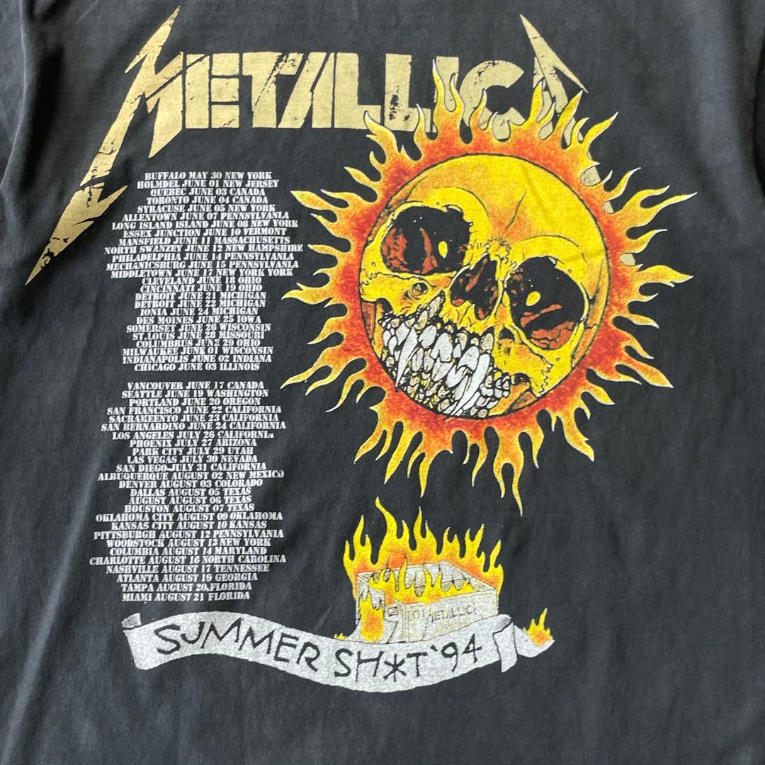 LLICA メタリカ summer フェードTシャツL 太陽 墨黒