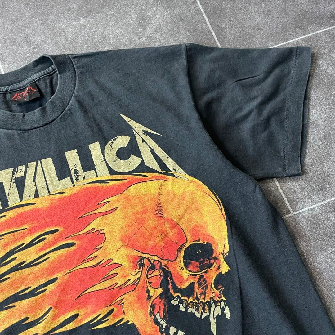 LLICA メタリカ summer フェードTシャツL 太陽 墨黒