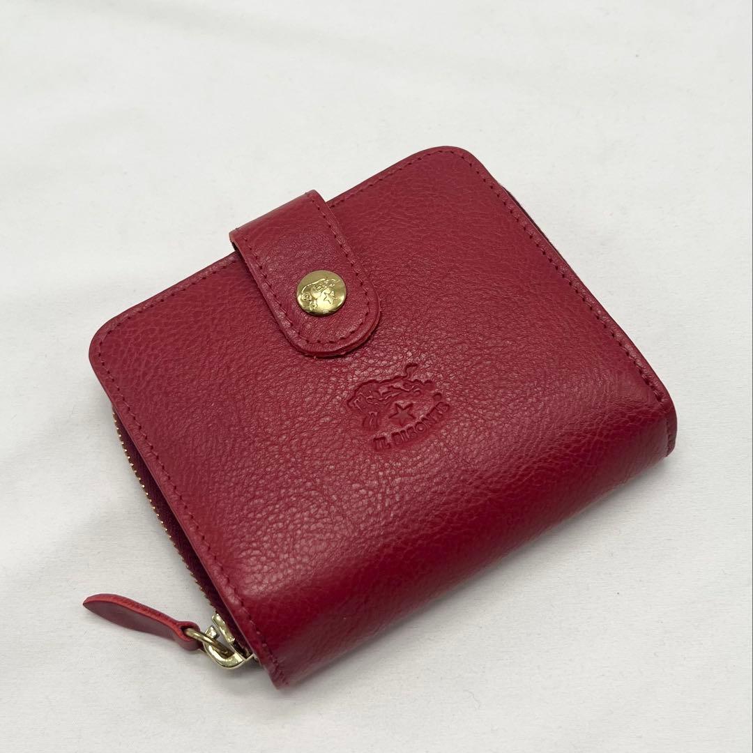 【新品未使用】イルビゾンテ 二つ折り財布 ☆ROSSO ロッソ（レッド）☆
