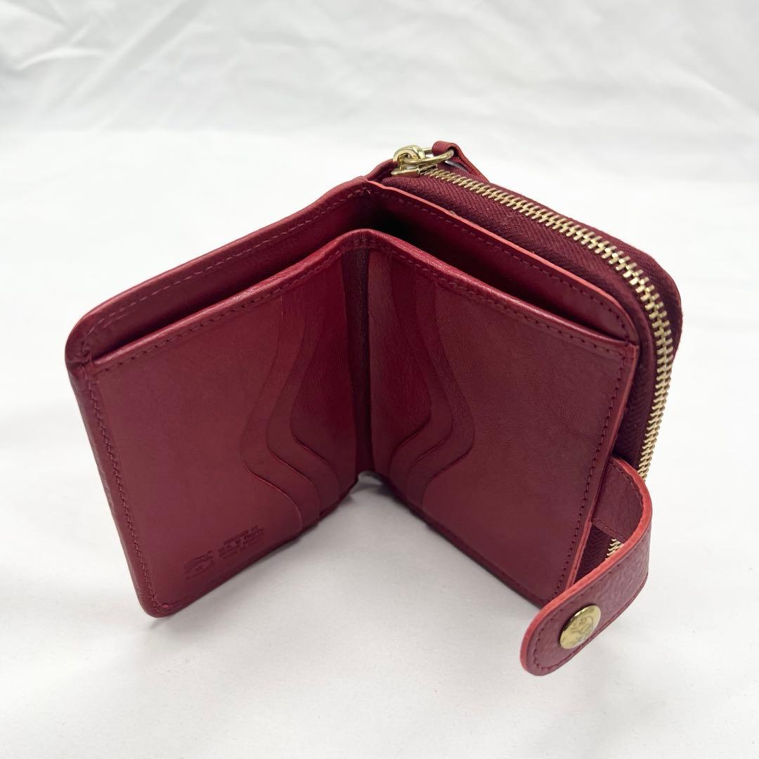 【新品未使用】イルビゾンテ 二つ折り財布 ☆ROSSO ロッソ（レッド）☆