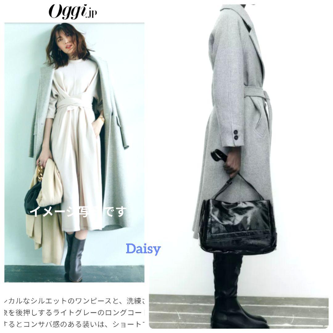 2.3万 新品 ザラ ZARA✨上質 ウール ロングコート グレー ウールコート