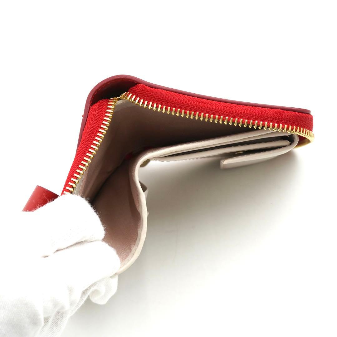 ✨新品未使用・箱付き✨　Ferragamo ミニ財布　ヴァラリボン　バイカラー