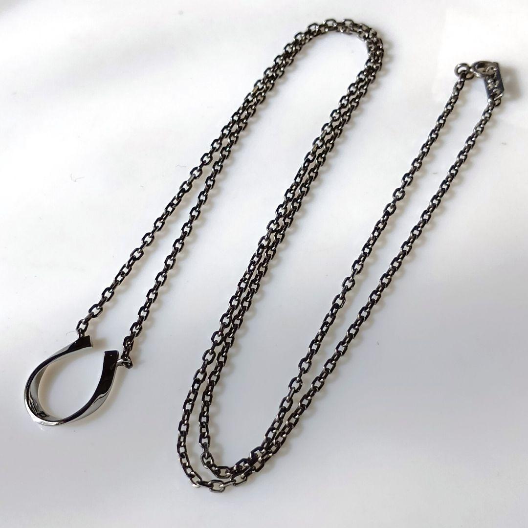 美品✳️ete ホースシュー ブラックダイヤモンド ネックレス