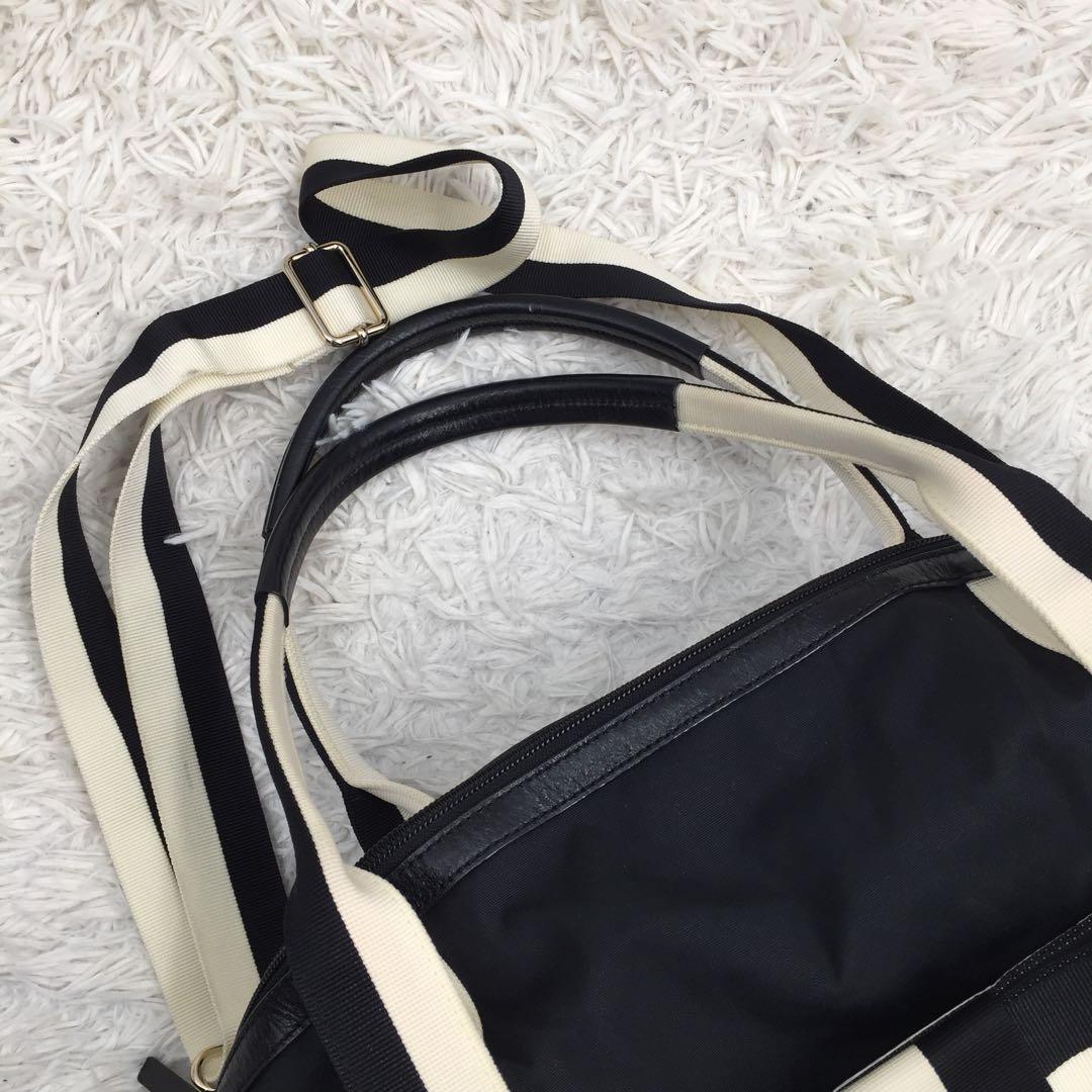【人気】ケイトスペードニューヨーク 2WAY リボン ボストンバッグ 黒