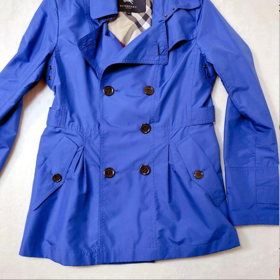 【極美品】BURBERRY ブルー スプリングコート BURBERRY 40