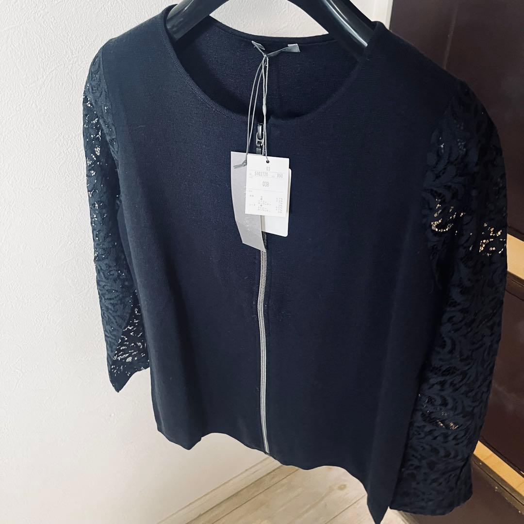 新品☆ theory luxe レース切り替えカーディガン/23区、ロペ