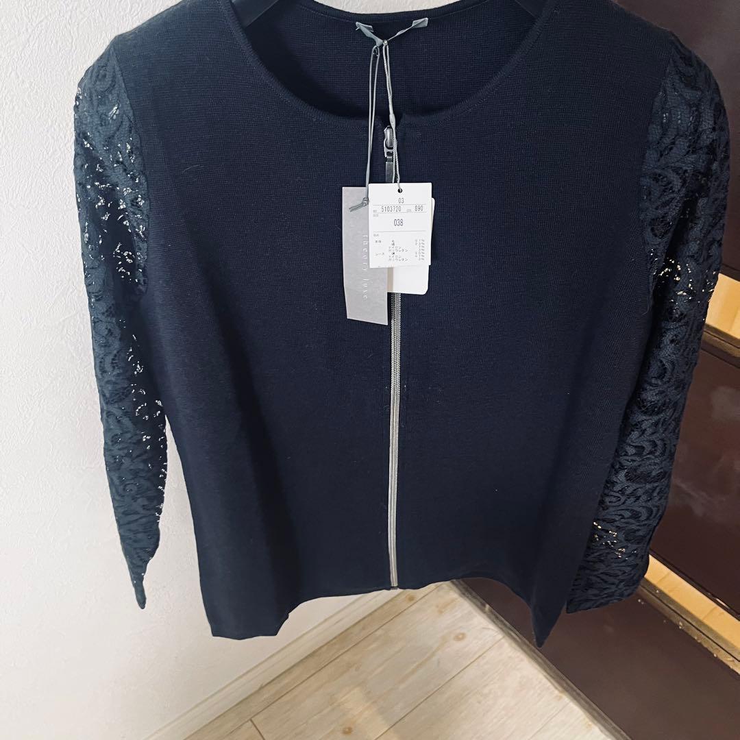 新品☆ theory luxe レース切り替えカーディガン/23区、ロペ