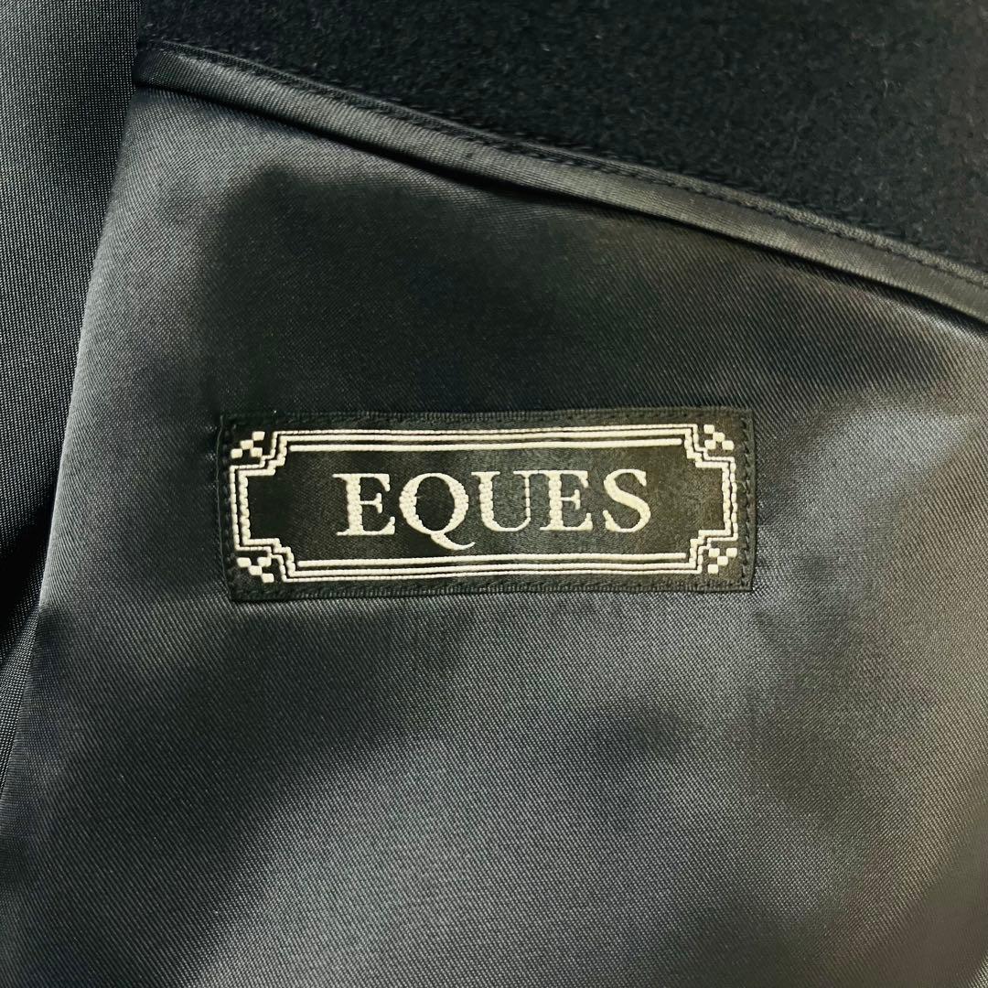 エクエスEQUES テーラードジャケットLLカシミヤ100%金ボタン紺ブレザー