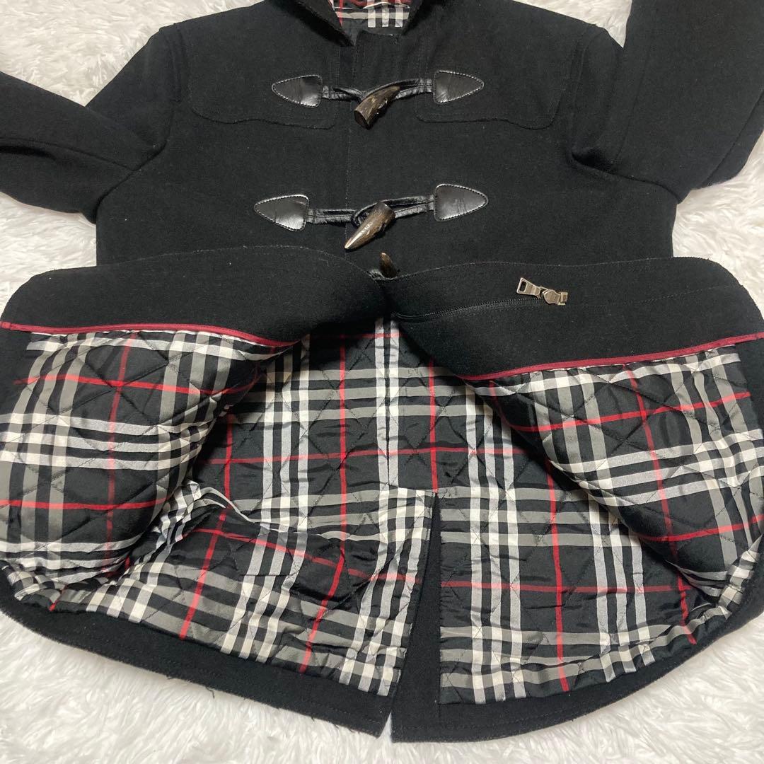 バーバリーブラックレーベル　ダッフルコート　Lサイズ　裏地ノバチェック　美品