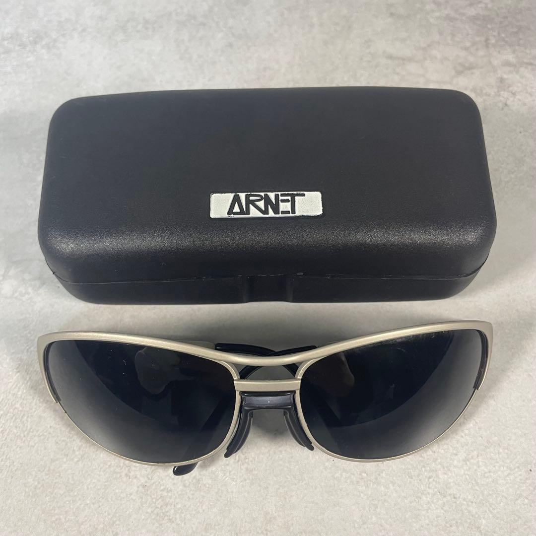 90's Arnette RAVENアーネット シルバー サングラス ケース付き