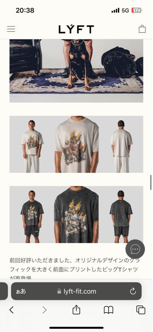 【おるに】LYFT グラフィックTシャツ XLサイズ ダークグレー