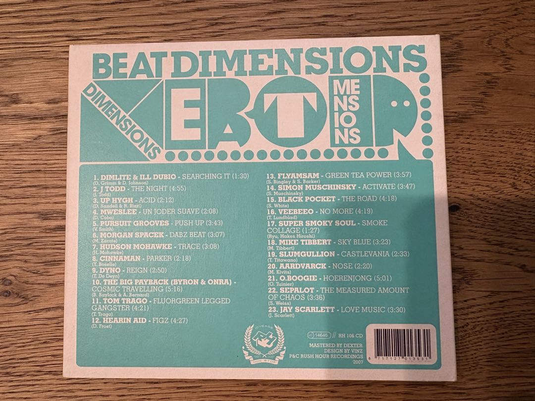 廃盤 BEAT DIMENSIONS VOL.1 CD GOD推薦盤