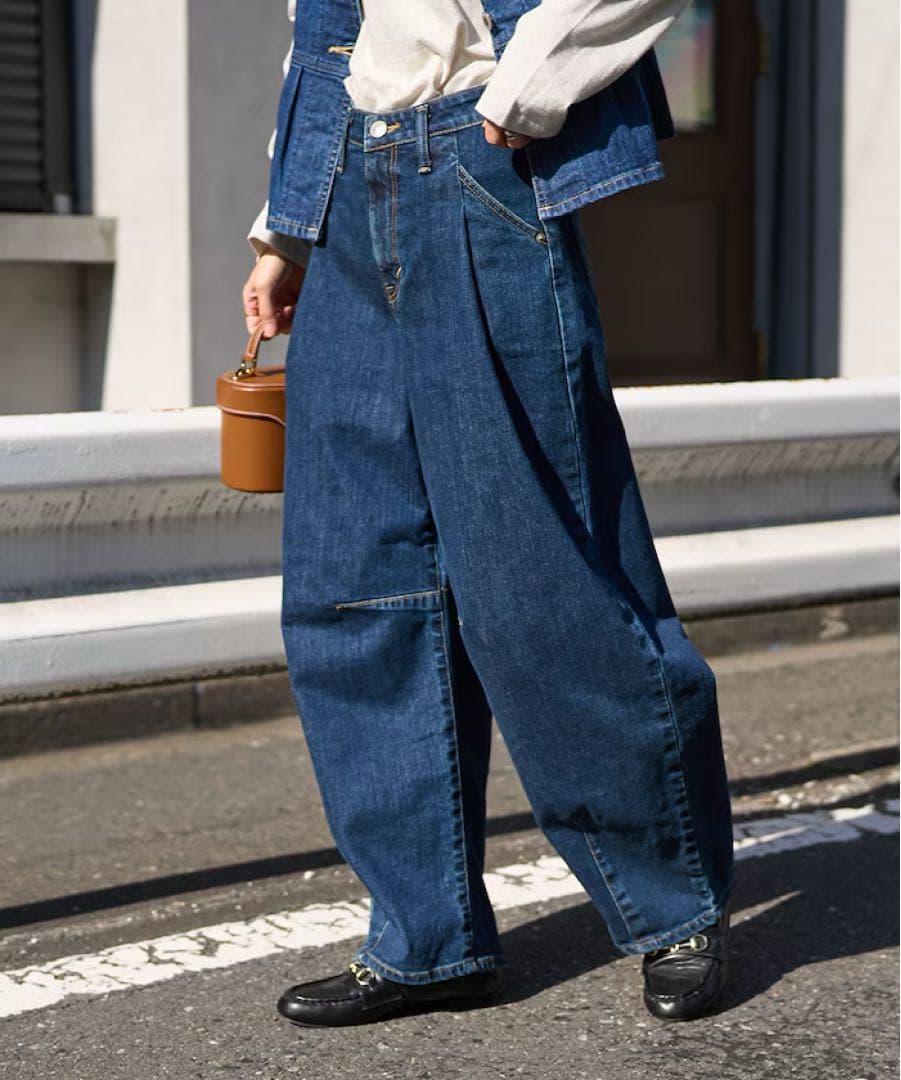 新品未使用◎26SS 新色 別注 TUCK CURVE WIDE DENIM