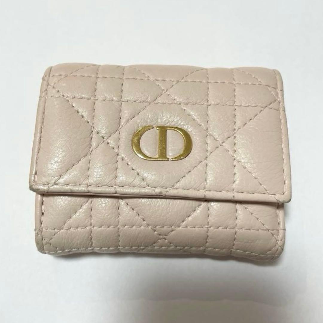 Dior Caro Hibiscus Lジップウォレット三つ折り財布