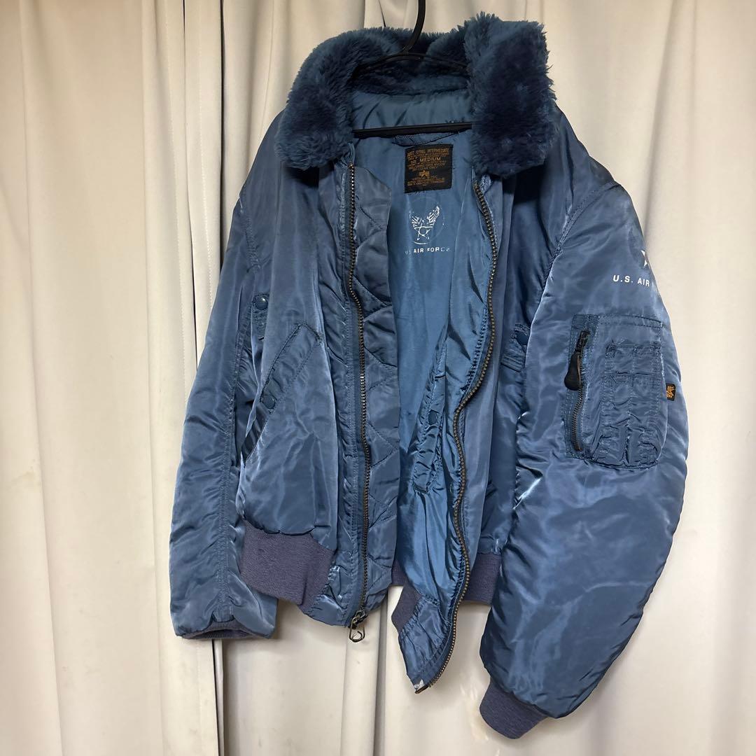 90s 50s復刻 ALPHA b-15c フライトジャケット 襟ボア MOD