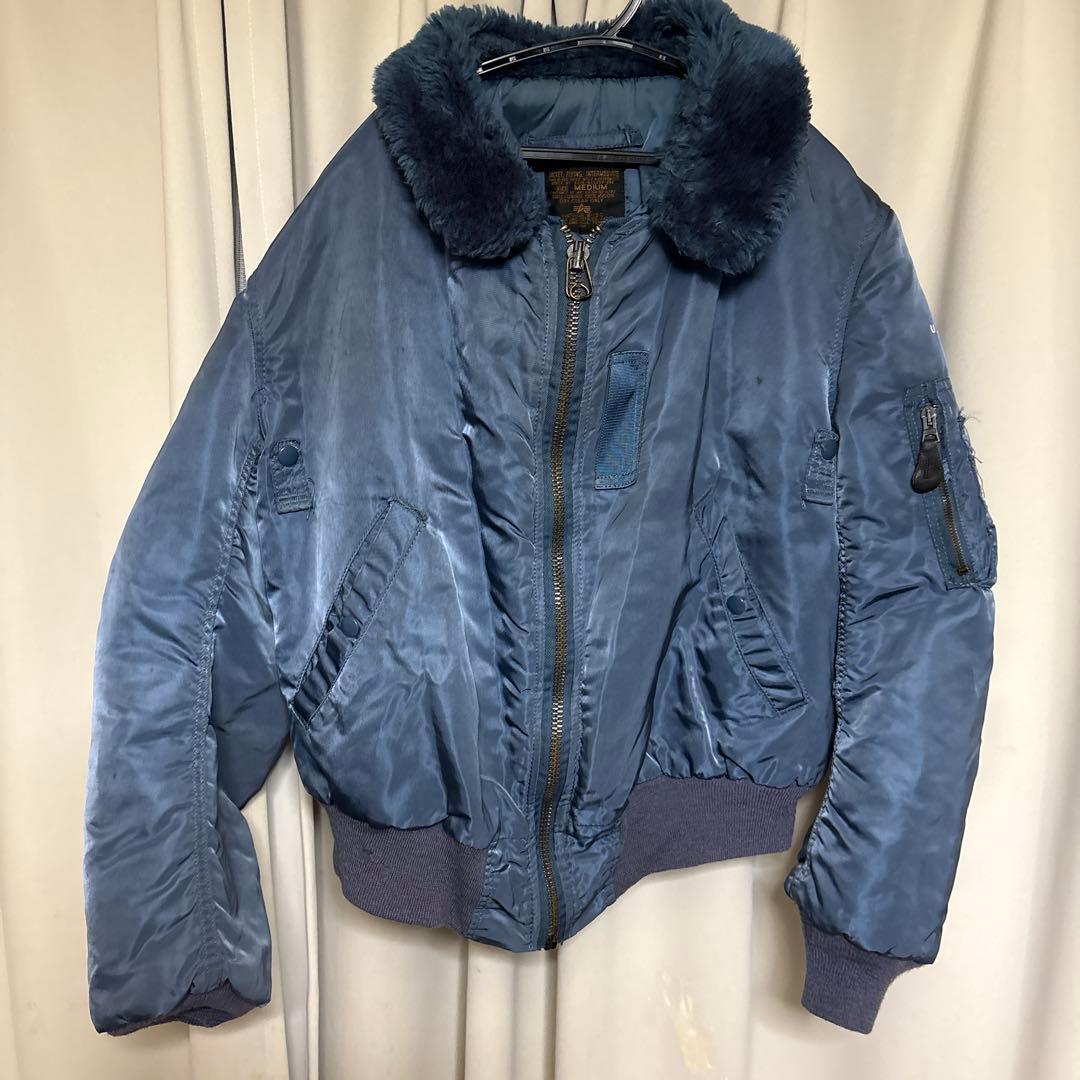 90s 50s復刻 ALPHA b-15c フライトジャケット 襟ボア MOD