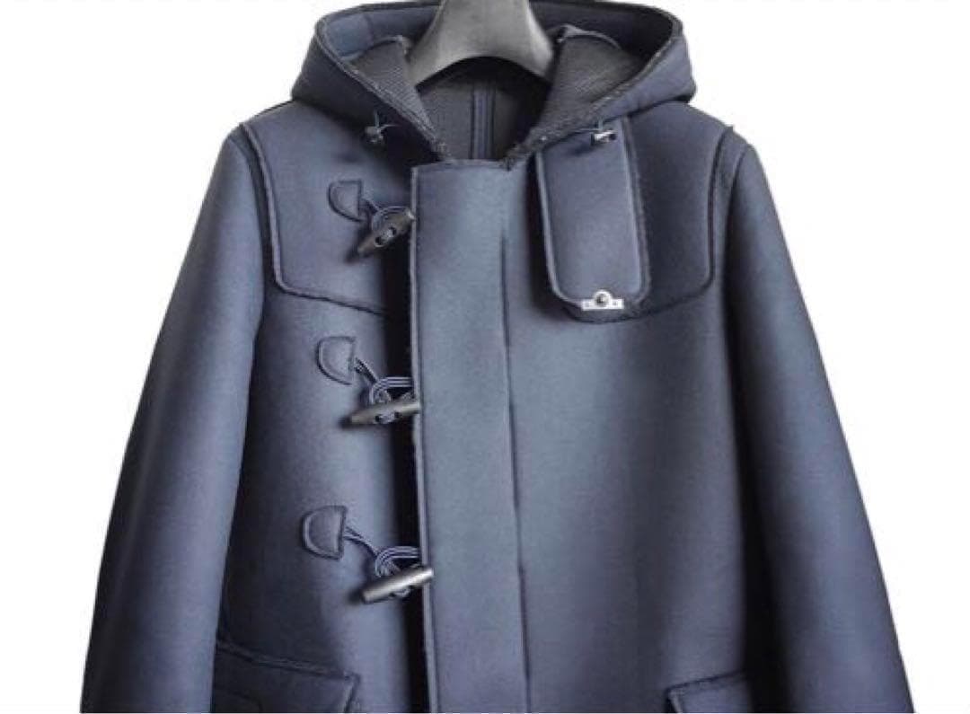 EMPORIO ARMANI ネイビー ダッフルコート フード 紺 青