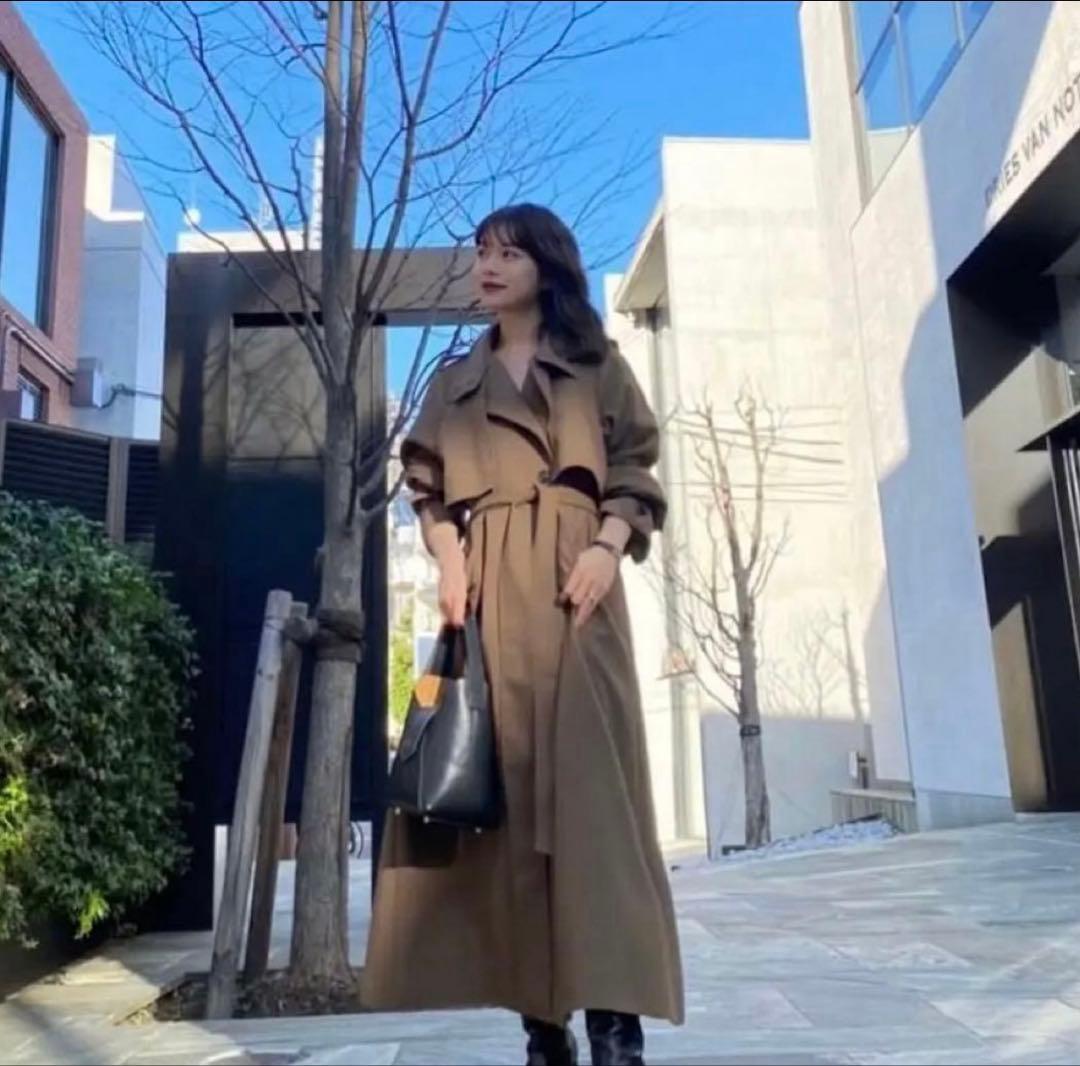 ソ*ア様 L'Or （ロル）stand collar long coat トレン